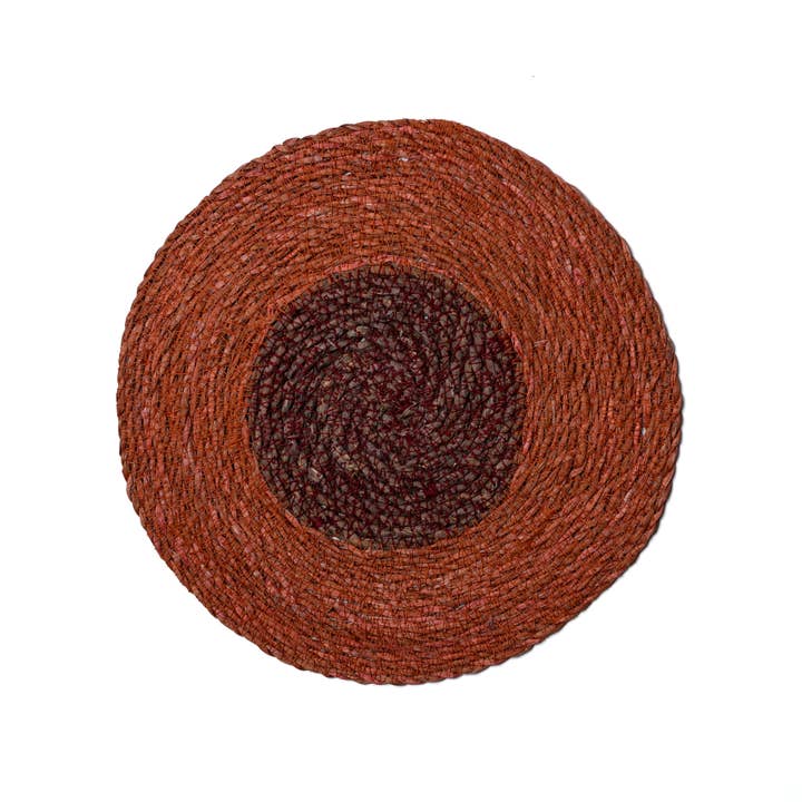 Seagrass Placemats Set of 2 - Red / Bordaux for wholesale by YOD&CO