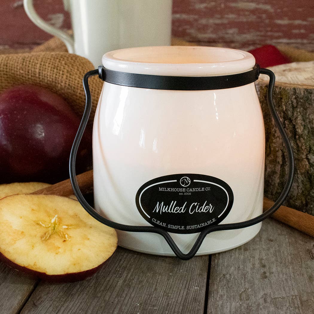 Milkhouse Candle Company - Wholesale Jar/Filled Candle - 16 oz Butter Jar Candle: Mulled Cider1