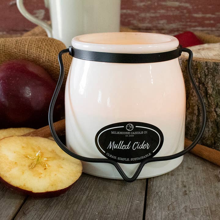 Milkhouse Candle Company - Wholesale Jar/Filled Candle - 16 oz Butter Jar Candle: Mulled Cider1