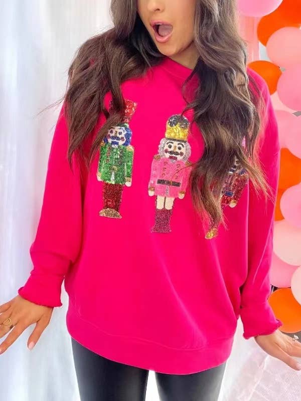 Rosa Clothing - Wholesale Sweatshirt - Women's - Christmas embroidered sweatshirt1