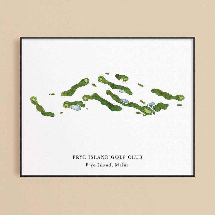 Frye Island Golf Club Print for wholesale by ally aiken design