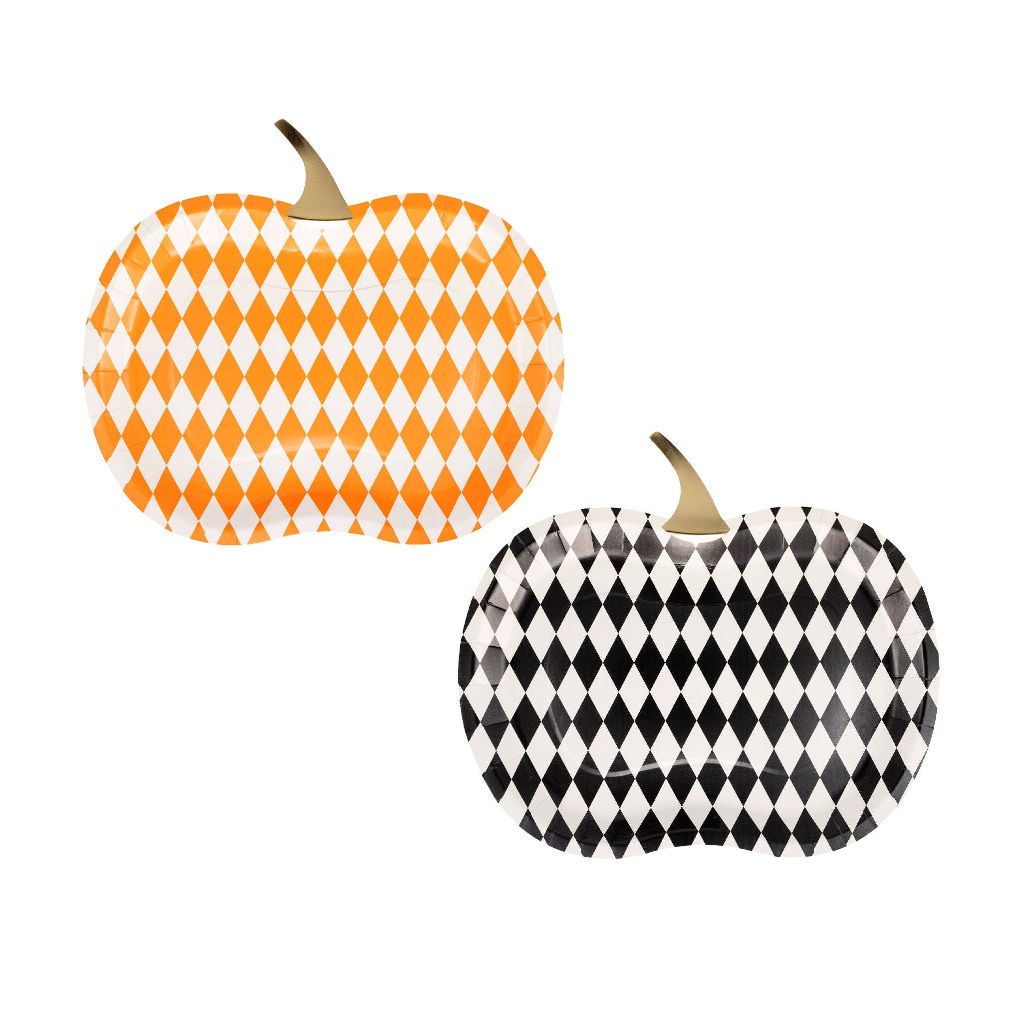 My Mind’s Eye - Vente Assiette jetable - PLPL1292 - Ensemble d'Assiettes en Forme de Citrouille Arlequin0