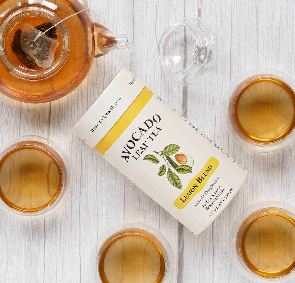 Avocado Tea Co. - Vente Thés santé/détox - Coffret de Mélange de Thé Citron et Feuille d'Avocat6