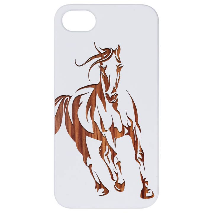 White Coated Rose Wood - Horse 1 Engraved for wholesale by OTTO CASE