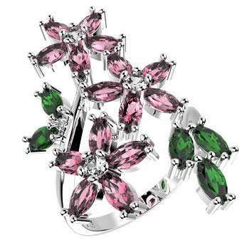 CZ Ring 925 Sterling Silver Women Jewelry 13019P for wholesale by Gio Fantato