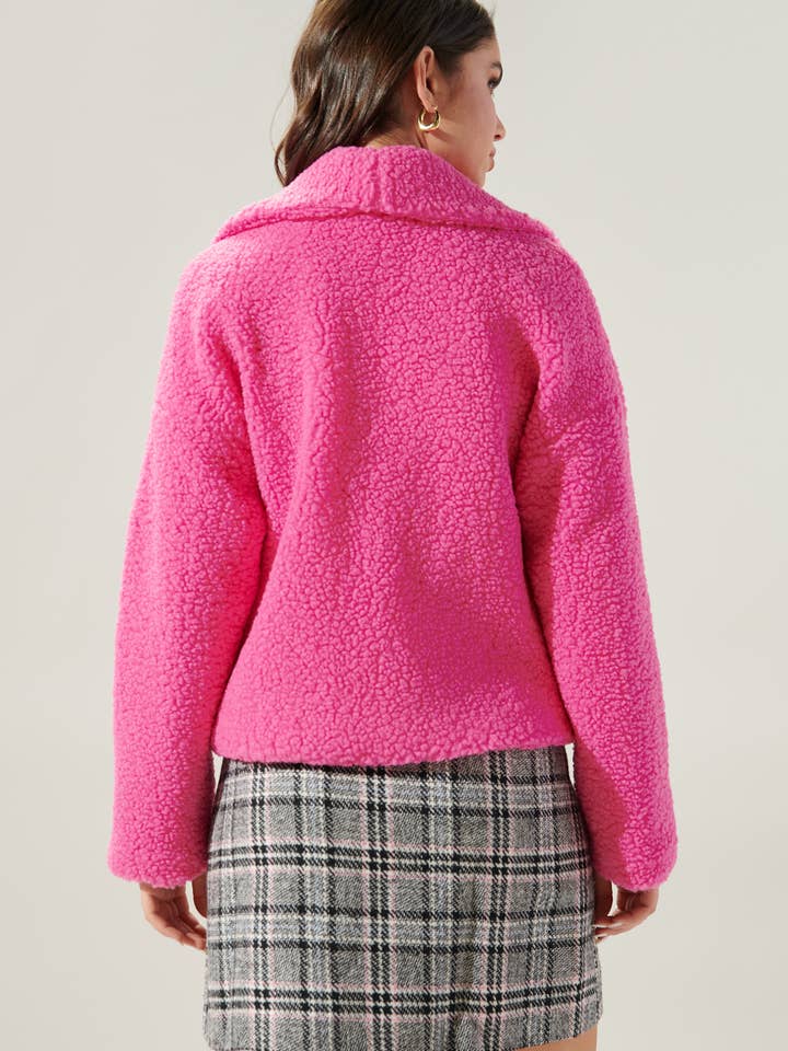Sugarlips - Wholesale Jacket - Women's - Edwina Faux Sherpa Shawl Collar Jacket1