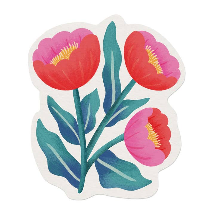 Flores - Floral Vinyl Sticker for wholesale by Ana Peake