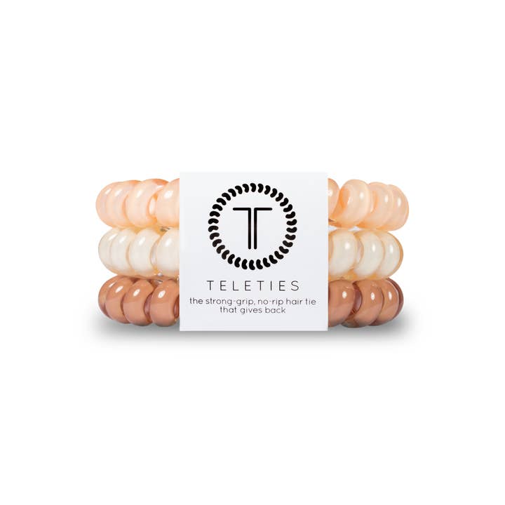 TELETIES - Wholesale Hair Tie - Spiral Hair Coils | Large| For the Love of Nudes Hair Ties