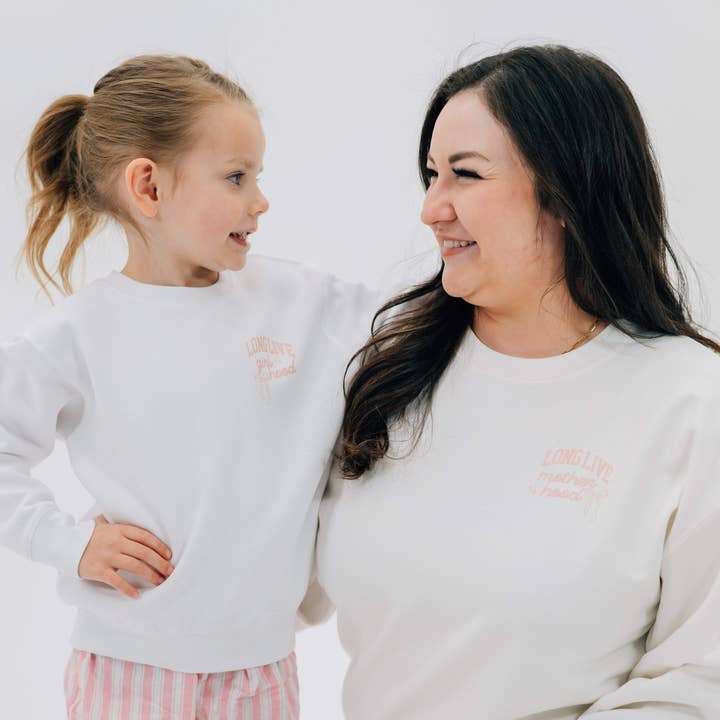 Long Live Motherhood/Girlhood – Matching Mom Daughter Sweatshirts | Little Mama Shirt Shop for wholesale by Little Mama Shirt Shop