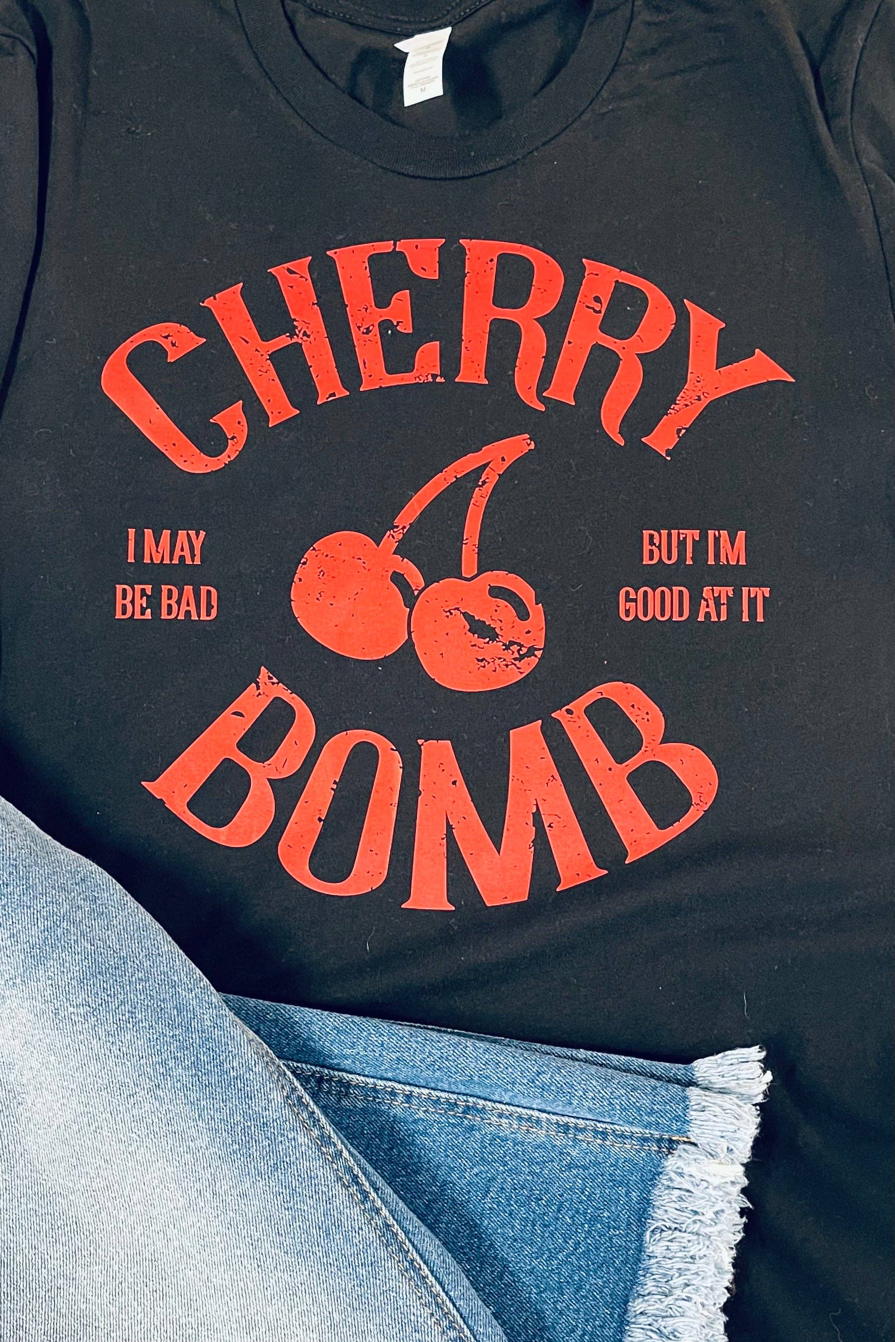 Dixie Grace - Wholesale Screen Printed T-Shirt - Women's - Cherry Bomb - Graphic Tee5