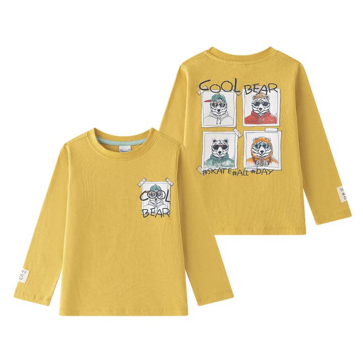Newness Kids - Wholesale Screen Printed T-Shirt - Kids - Long-sleeve boy's t-shirt JBI65242