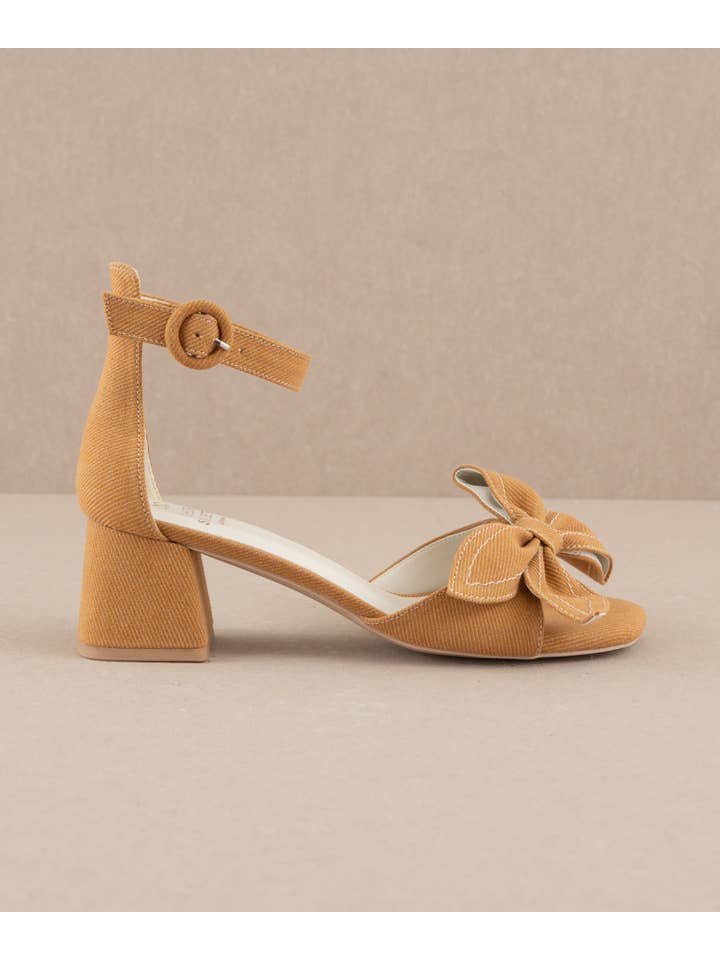 The Vigo Tan | Low Heel With A Sweet Bow for wholesale on Faire