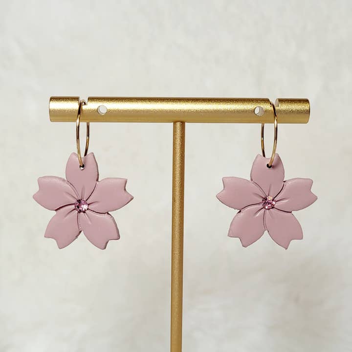 Cherry blossom hoops for wholesale by Spiegel Clay