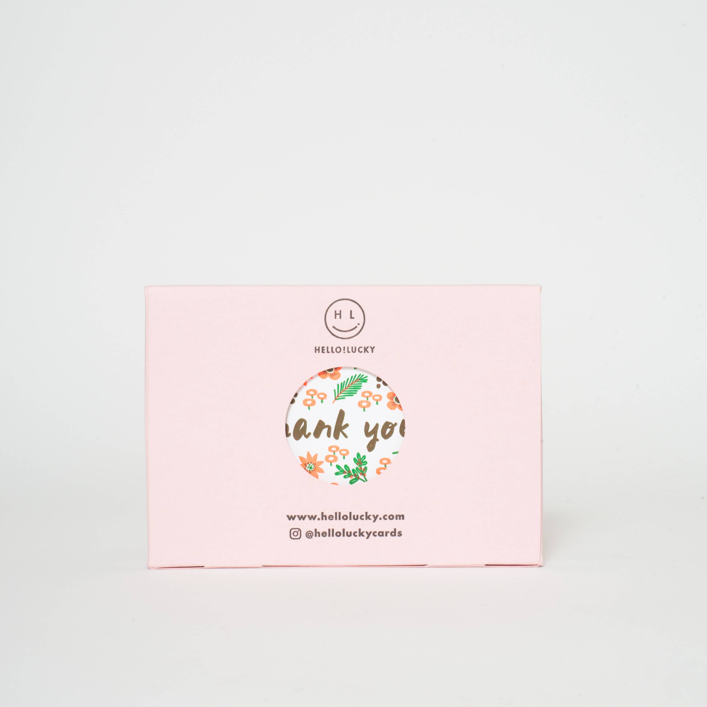 Egg Press Manufacturing - Vente Assortiments de papeterie/cartes - Coffret de cartes de vœux en typographie florale Thank You de la marque Hello ! Chanceux3