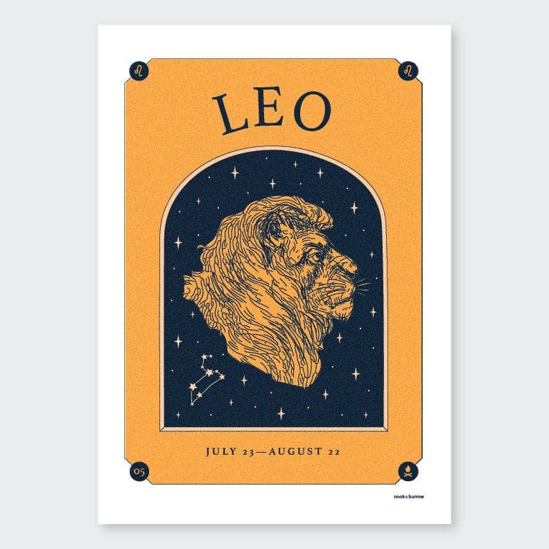 Nook & Burrow - Wholesale Art print - Leo | A4 print1