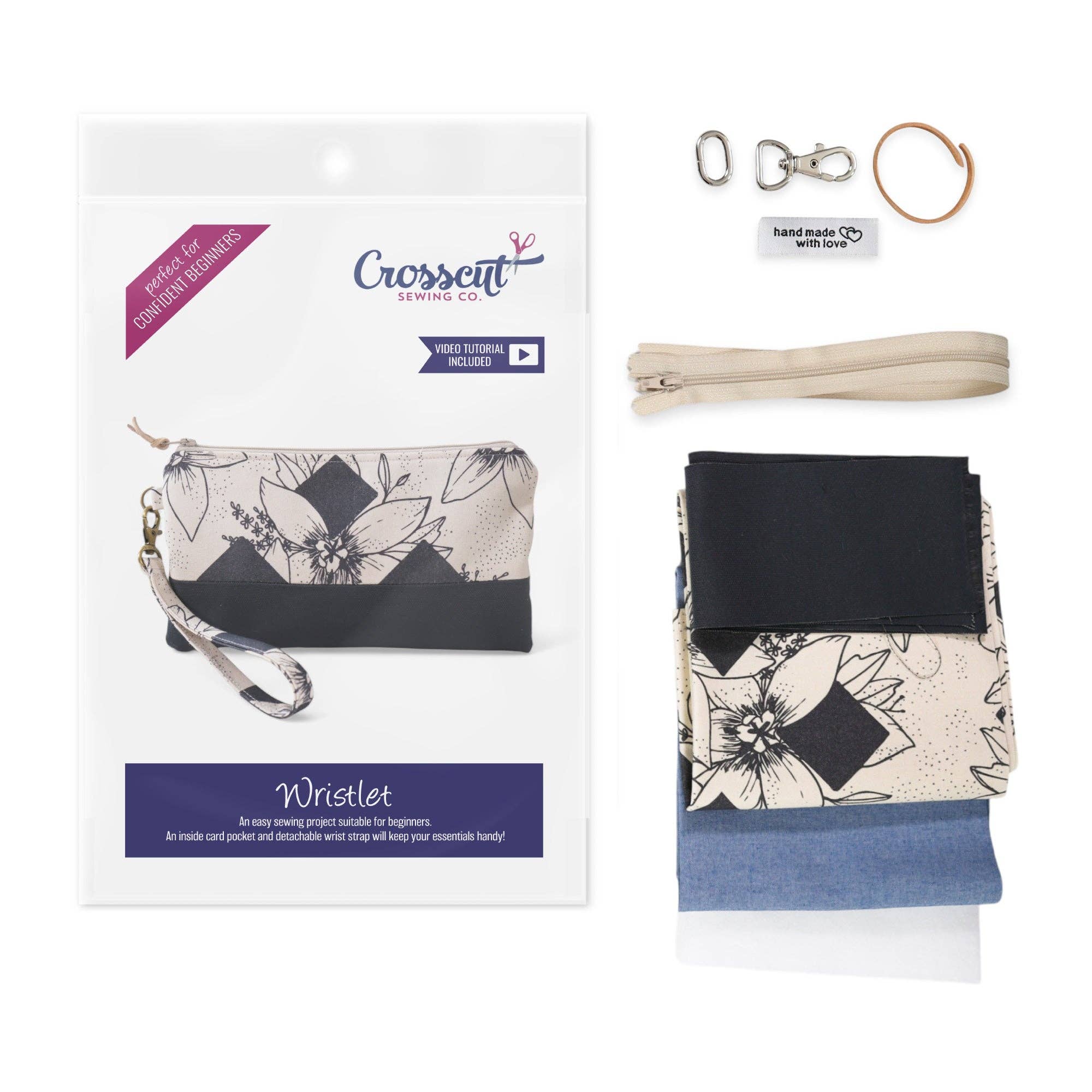 Crosscut Sewing Co. - Wholesale Craft Sewing Kit - Wristlet Sewing Kit - Adult Sewing Kit for Beginners83