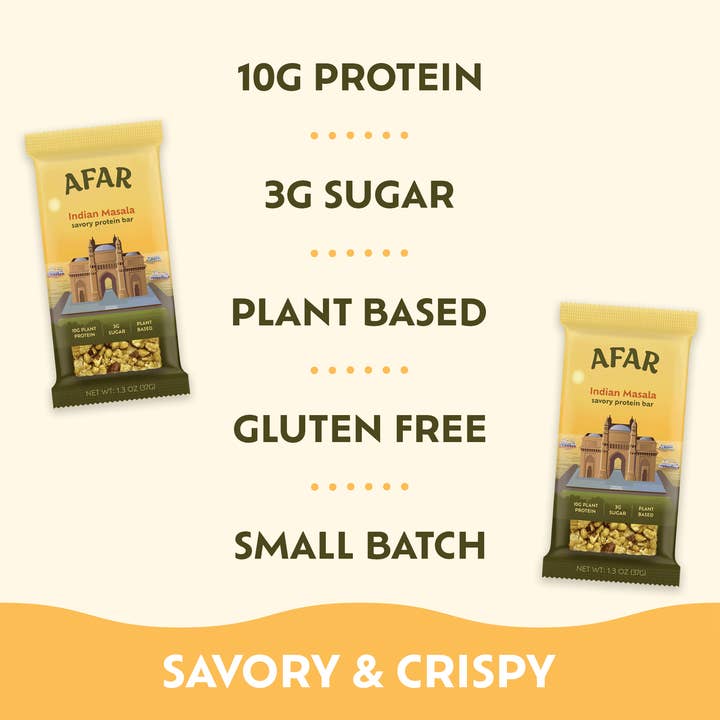 Afar Foods - Wholesale Snack Bar - Savory Protein Bar - Indian Masala Flavor2