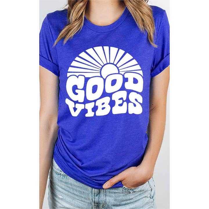T-shirt graphique Good Vibes Sunshine pour la vente par Select Apparel