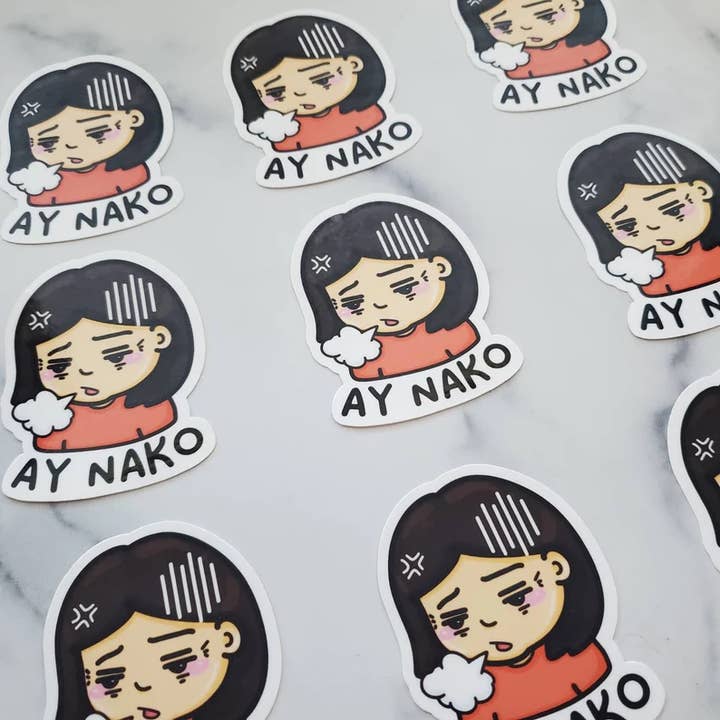 Muijistudio - Wholesale Sticker - Ay Nako Sticker, Funny Filipino Mom sticker, Filipino decal