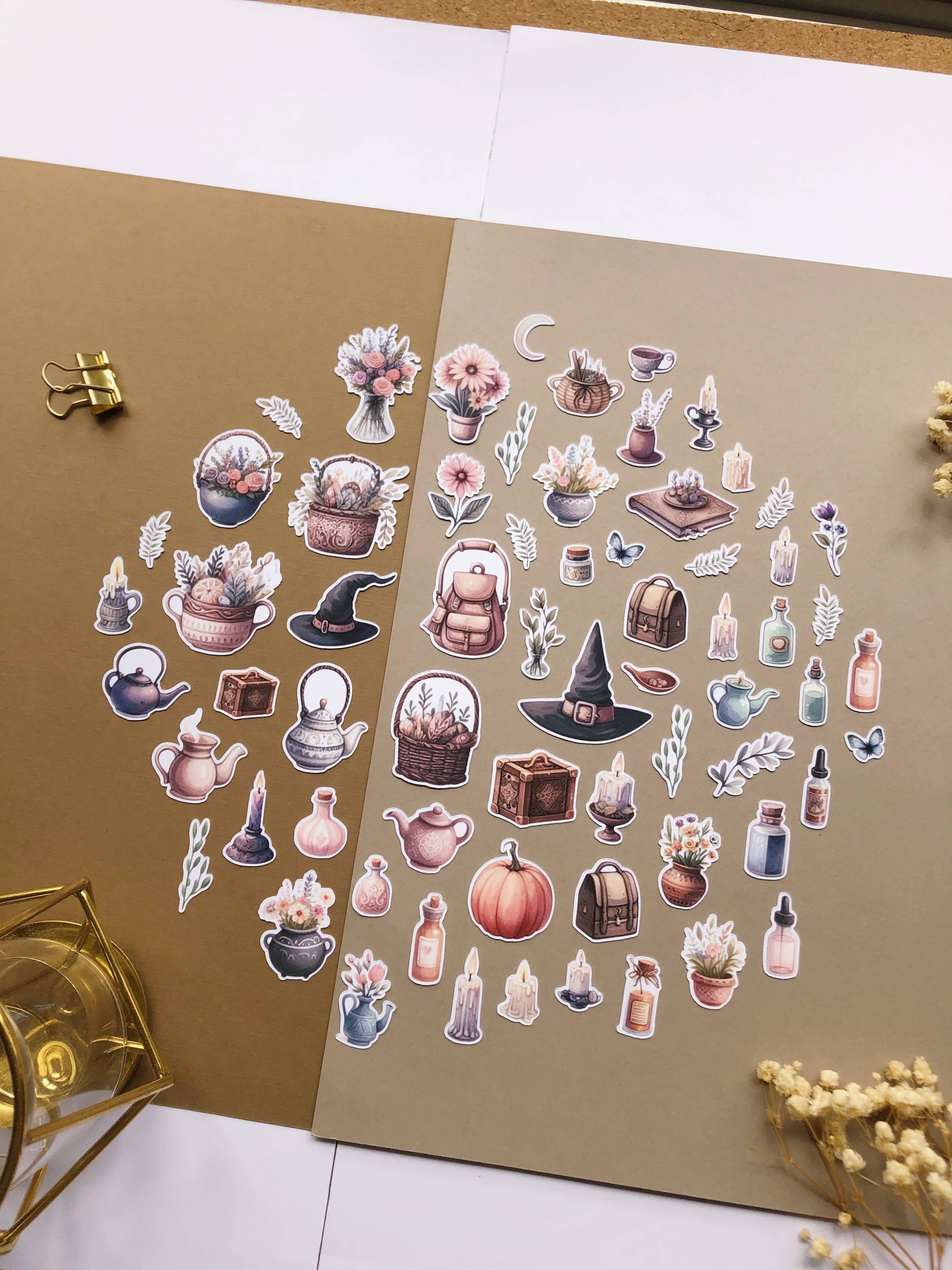 T's Stationery – Engroshandel Klistermærke – 65 dele XL heksede forårsklistermærker2