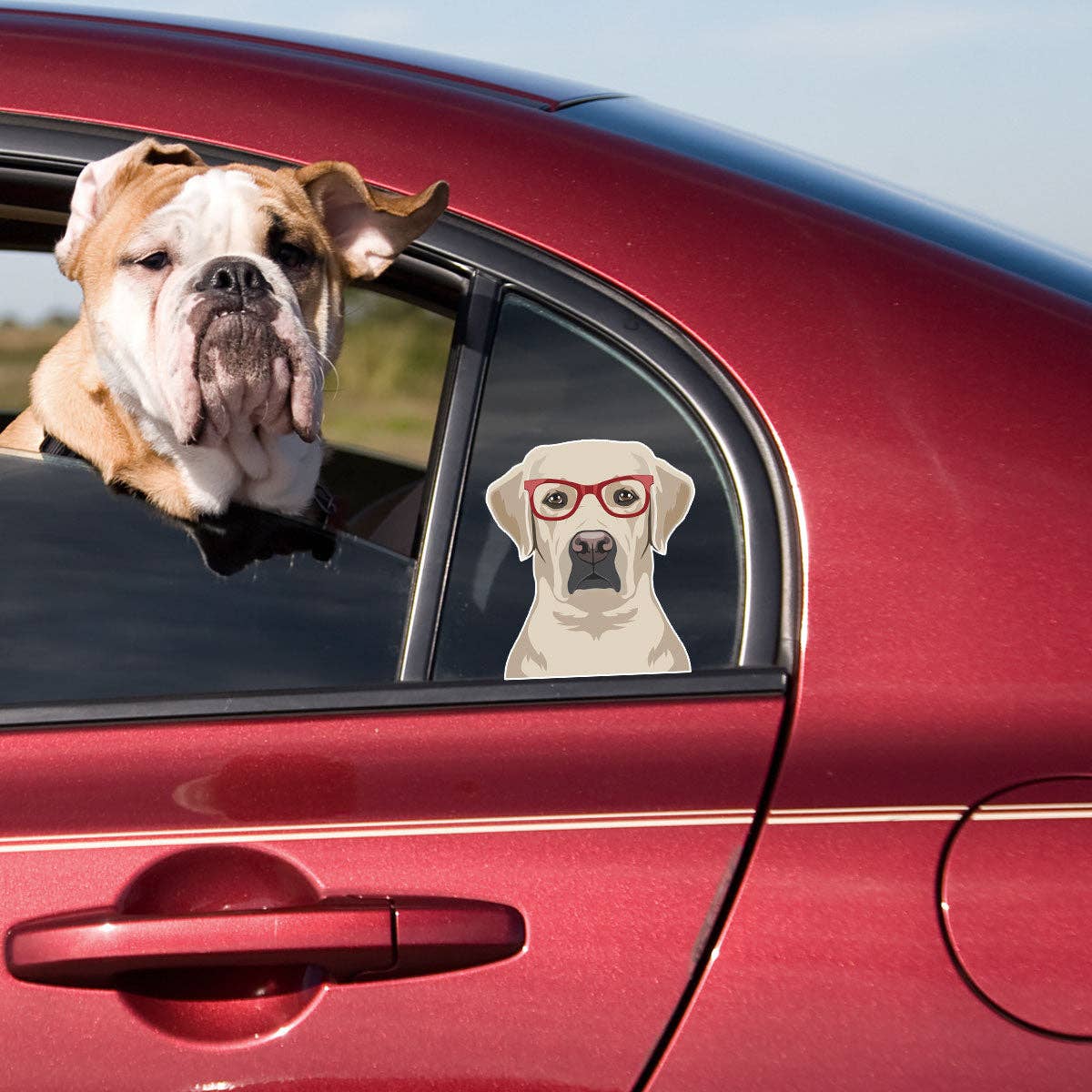 RetroPlanet - Vente Autocollant - Grand autocollant en vinyle pour fenêtre de voiture Labrador Retriever Hipster1