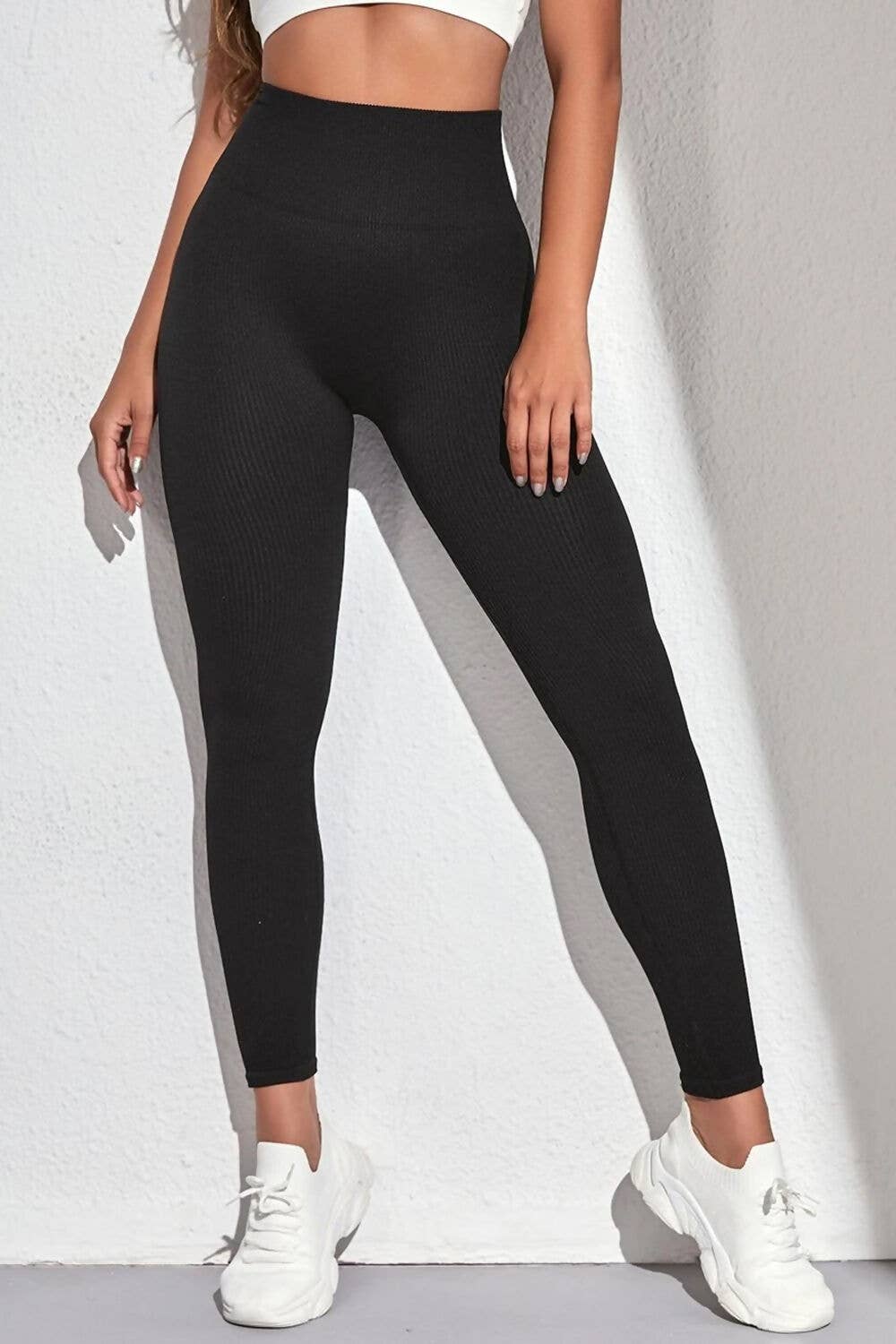 J5FASHION – wholesale Athletic/lounge leggings – Women's – PLUS SIZE HIGH WAIST RIBBED GYM LEGGING2