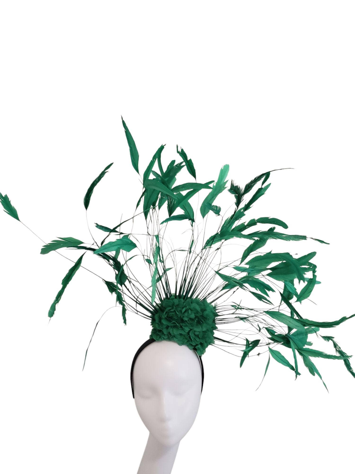 Rehoboth Hats - Wholesale Fascinator Hat - Women's - Feather and Organza Fascinator Show Stopper2