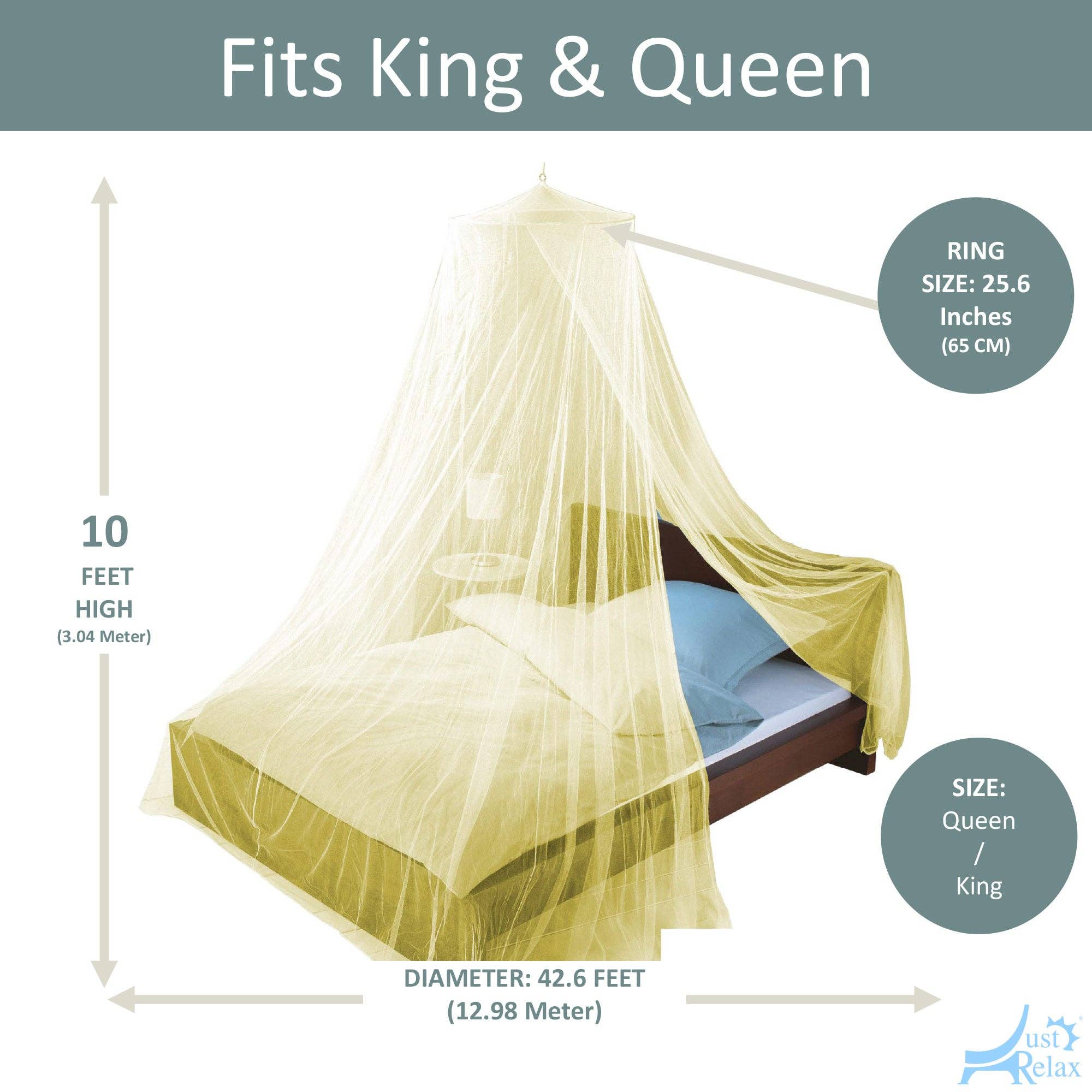 ShopBobbys – wholesale Bed canopy – Child & baby – Just Relax Elegant Mosquito Net Bed Canopy Set, Yellow, Queen-King3