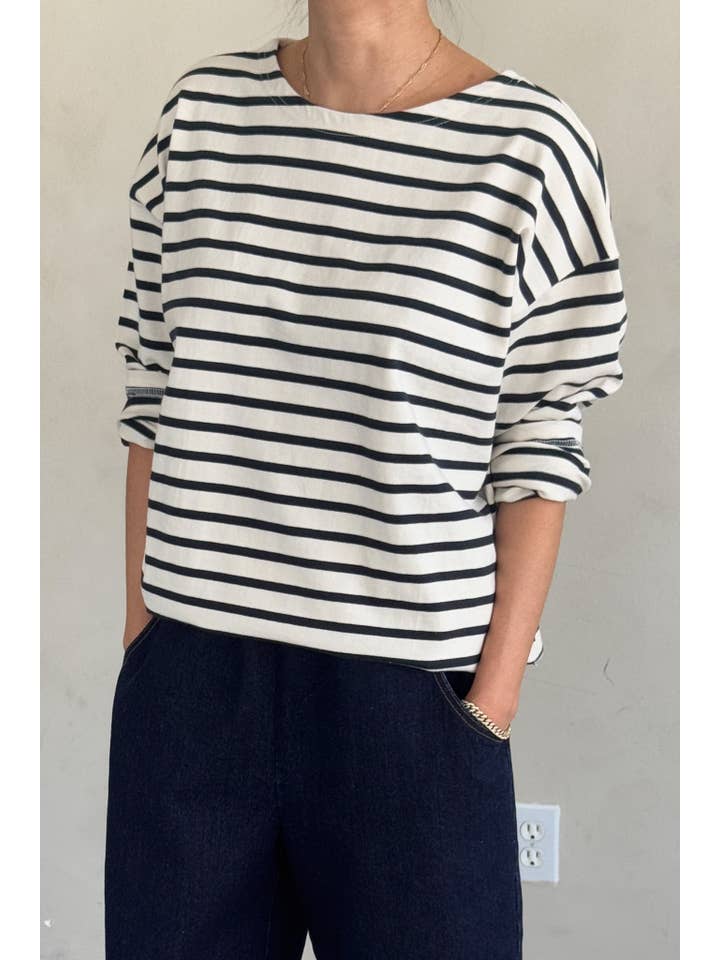 Le Bon Shoppe - Wholesale Tunic - Women's - Marseille Boat Neck Top (2XS/S - 2M/L)