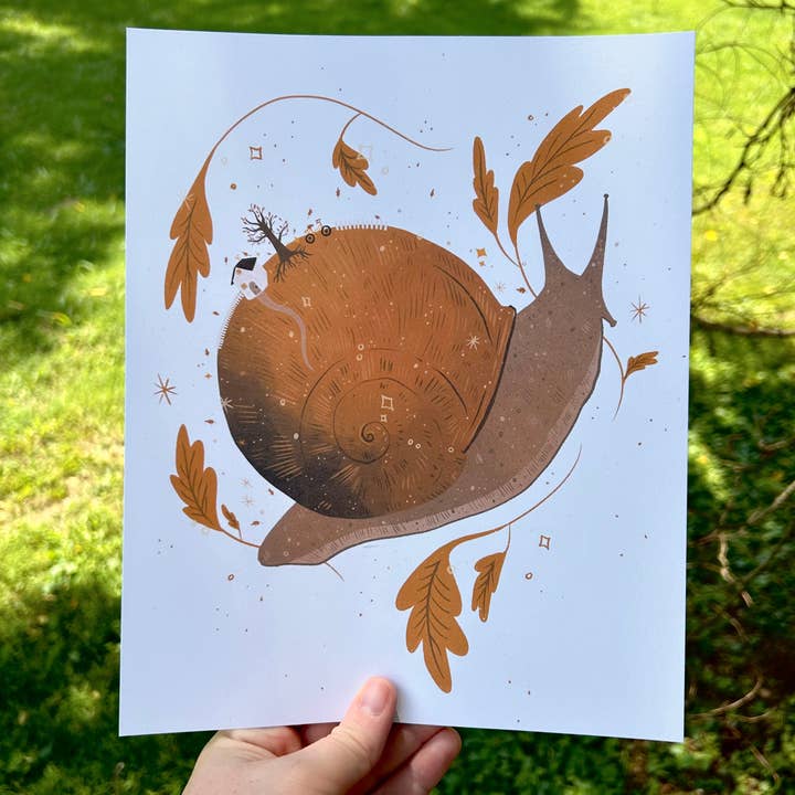 Impression artistique Fairytale Snail pour la vente par Glitter and Toadstools