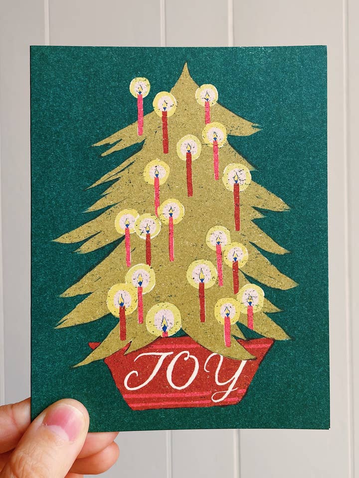 Joie Bougie Arbre Carte pour la vente par Small Adventure