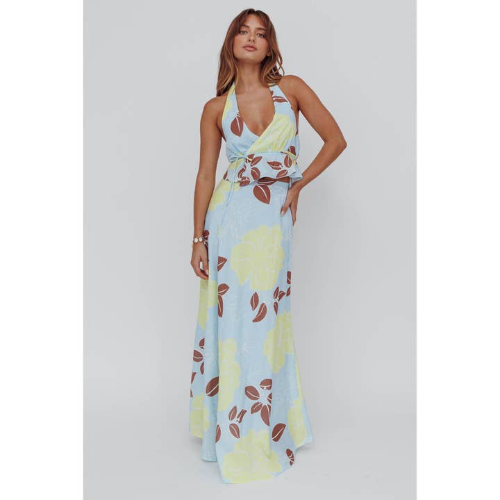 One and Only Collective - Wholesale Top & Skirt Set - Women's - HIGH WAISTED TWO PIECE TOP AND MAXI SKIRT