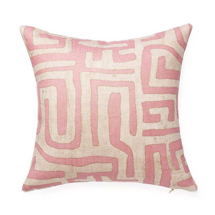 Oreiller en tissu Kuba classique Terracotta pour la vente par St. Frank