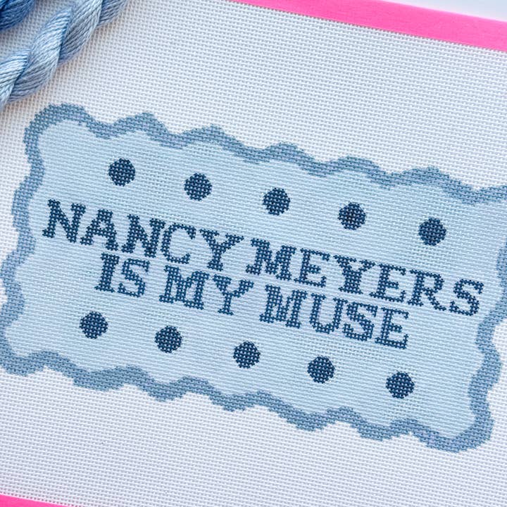 Cotswold Co Designs - Vendita all'ingrosso Attrezzatura per ricamo/punto croce - Tela per cuscino ricamato divertente di Nancy Meyers 13 maglie 10x6