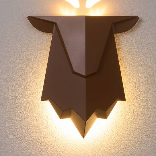 Plastic Dimmable Deer Antler Projection Wall Lamp for wholesale by EP Design Lab