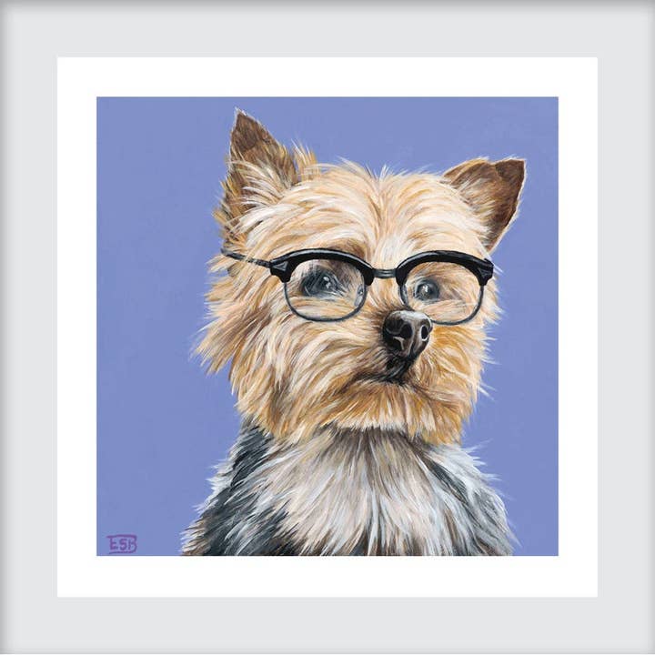 Yorkie Dog Art Print for wholesale by Emma Sage Fine Art