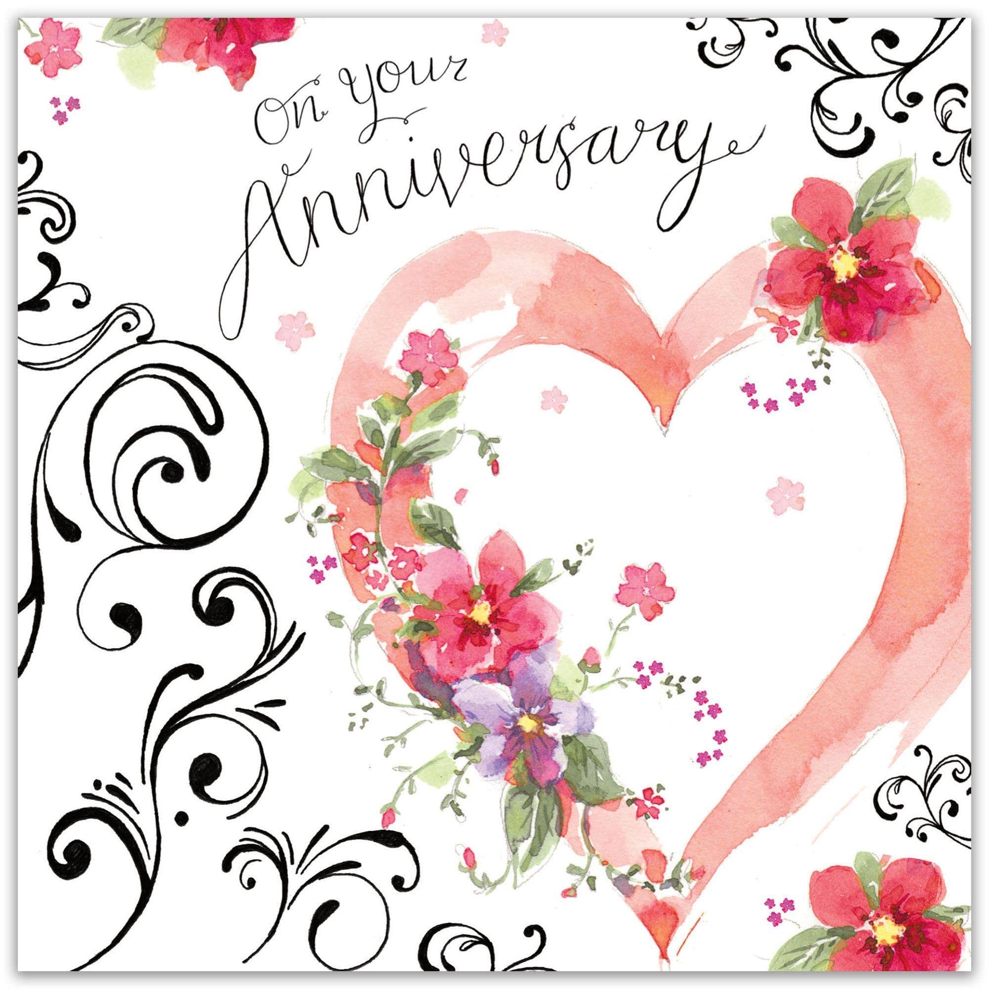 Twizler Ltd - Wholesale Anniversary Card - Heart Anniversary Card1