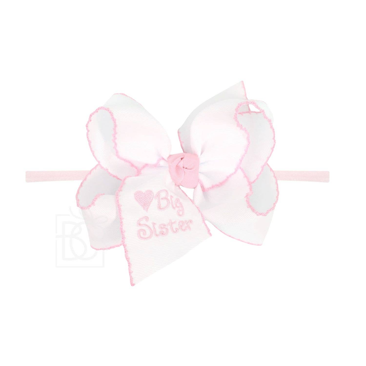 Beyond Creations, LLC – Engroshandel Pandebånd - Børn – 1/4" strømpebånd med broderet sløjfe4