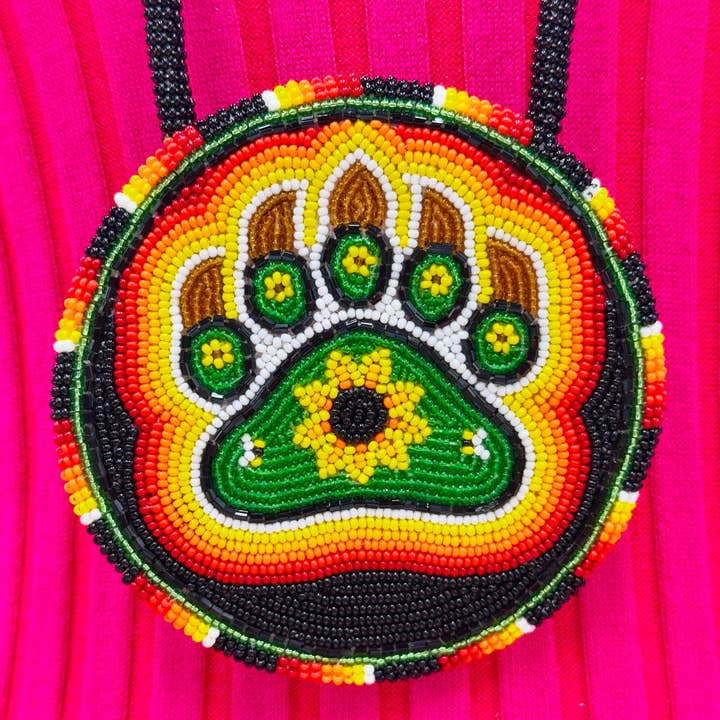 BEADS CORNER - Wholesale Jewelry Set - Rasta Bear Paw Beaded 5” Pendant Necklace & Earrings Set – Handmade1