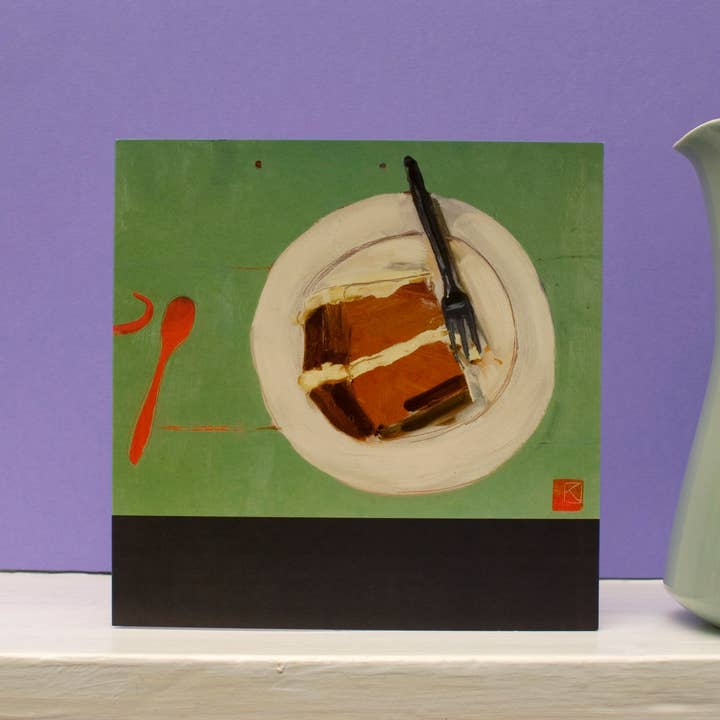Kate Lowe Recipe Card, Blank Inside, Carrot Cake for wholesale by Hayletts Contemporary Fine Art