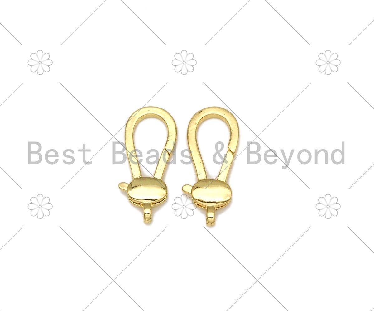 BestBeads&Beyond - Vente Fermoir - Fermoir Mousqueton Ovale de Haute Qualité, Réf#LK4430