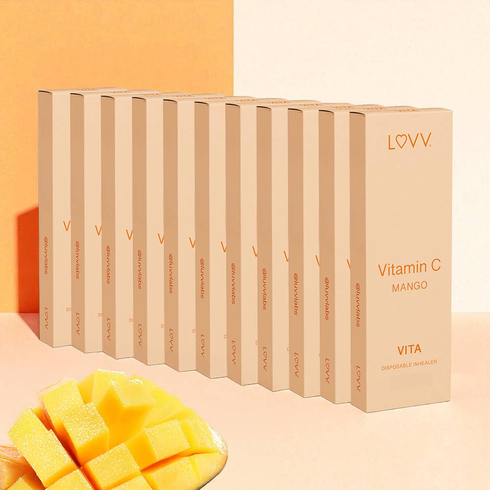LUVV Labs - Wholesale Oral Supplement/Vitamin - 10 LUVV VITA Vitamin C Infused Mango Flavored Inhealers4