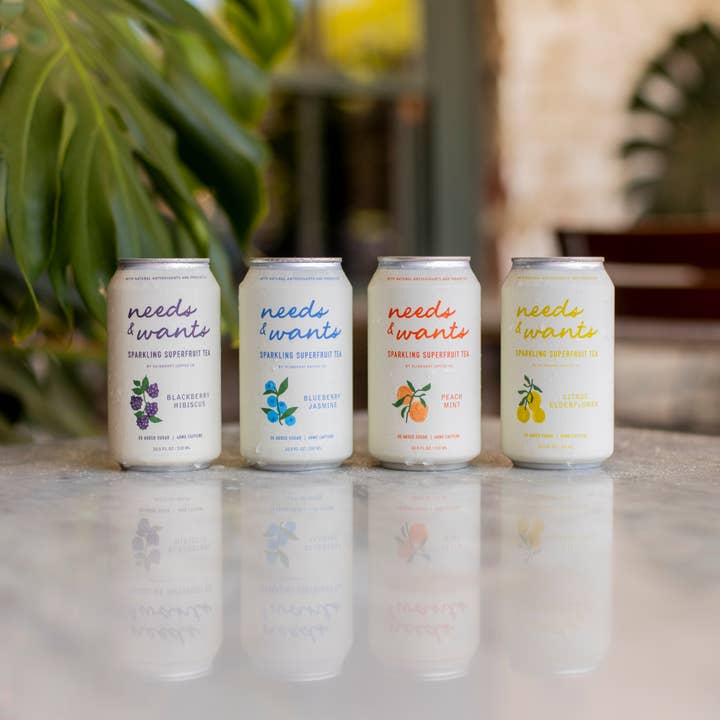 Slingshot Coffee Company - Wholesale Sparkling Water - Needs & Wants Sparkling Superfruit Tea - Citrus Elderflower