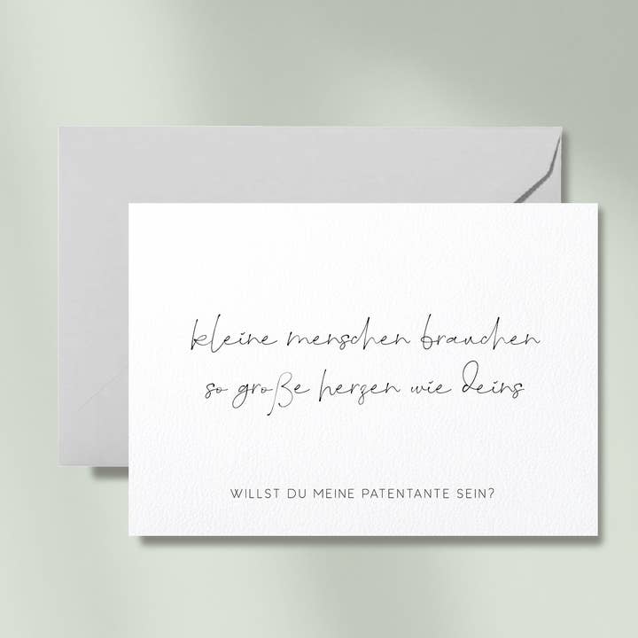 Godmother Questions Big Hearts | Kaart met envelop voor wholesale door Debblschebbl Design Studio