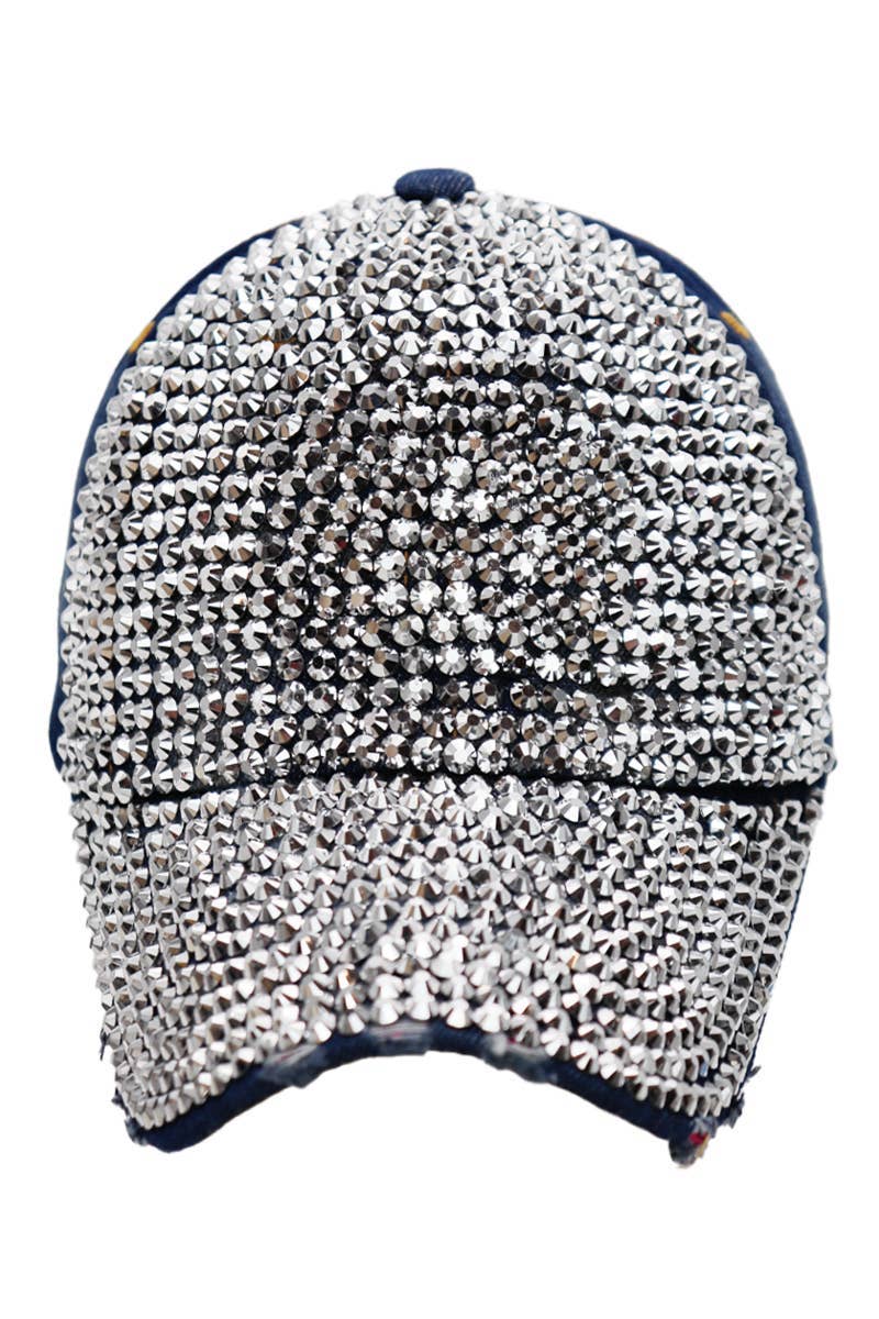 Cap Zone – wholesale Baseballkeps - Dam – Full Bling Rhinestone Twill Bomullsbasebollkeps4