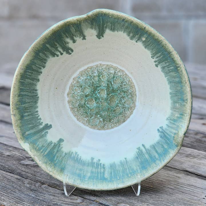 Dock 6 Pottery - Wholesale Decorative Plate/Dish/Bowl - 3 Pinch Rim Bowl - Made to Order - Fused Glass Pottery5