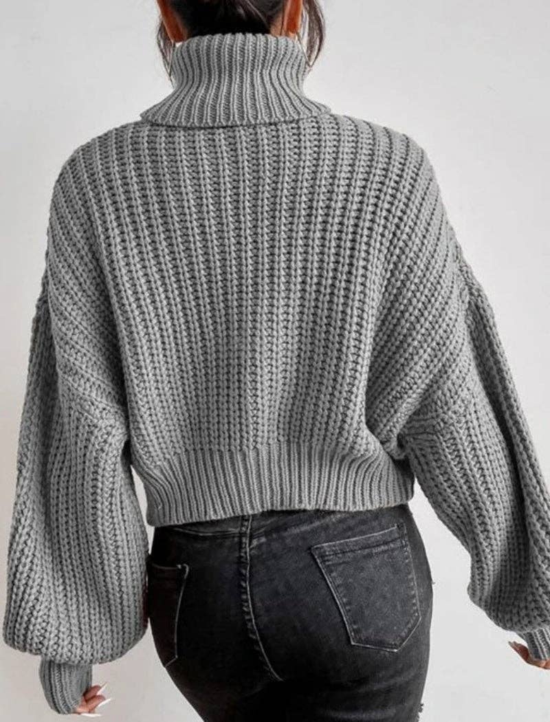 safistyle - Wholesale Knit Sweater - Women's - Chunky Knit Turtleneck Sweater4