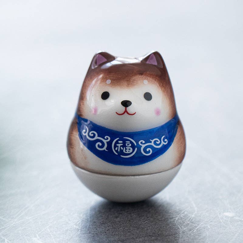 Gohobi （We cover U.S. import duties） - Wholesale Decorative Figurine - Gohobi Handmade Ceramic Shiba Inu Ornament Tumbler2