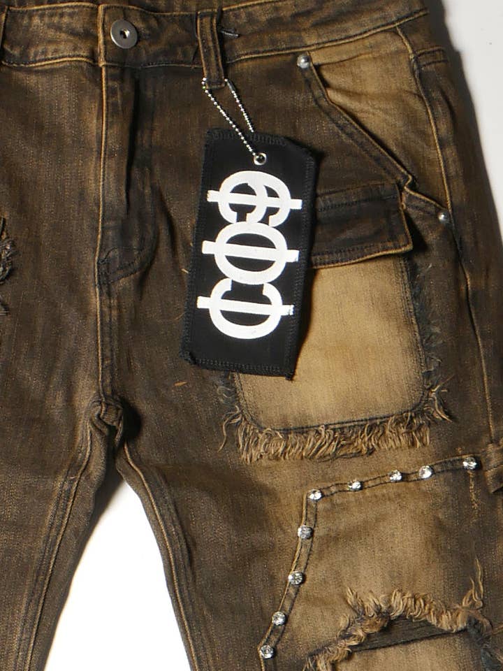 Cooper 9 - Wholesale Jeans - Men's - 507 Cross Wide Cargo Jeans Gray Wash3