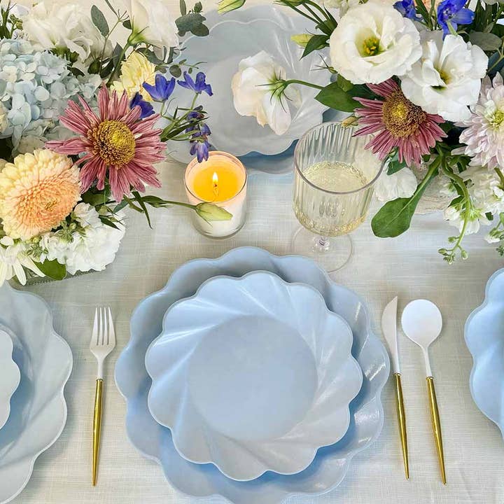 Sophistiplate - Wholesale Disposable Plate - Simply Eco Extra Large Plate- Sky Blue/8pk